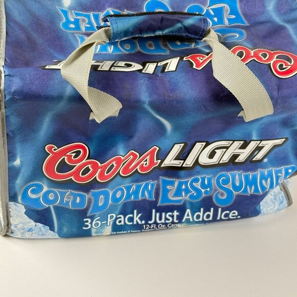 Coors Light 2004 Cooler Bag 36 Pack Cold Down Easy Summer Insulated Zip - Picture 5 of 9
